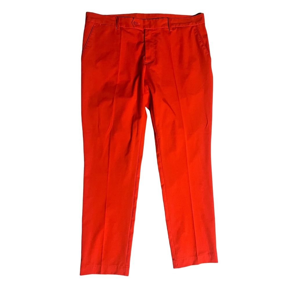 J.Lindeberg Vent Pant Mens 36/30 Bright Orange Golf Trousers GMPA07906